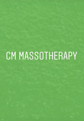 CM Massotherapy's green logo.
